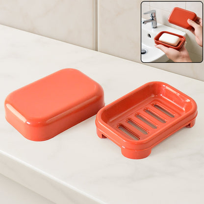 Brick Red Plastic Soap Case