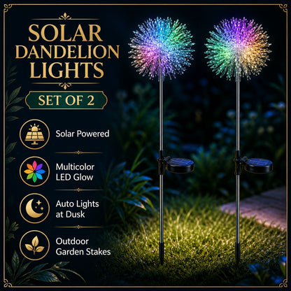 Features of solar dandelion garden lights, highlighting key benefits