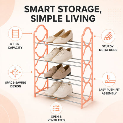 Folding Shoe Rack – 4-Layer Space Saver | India