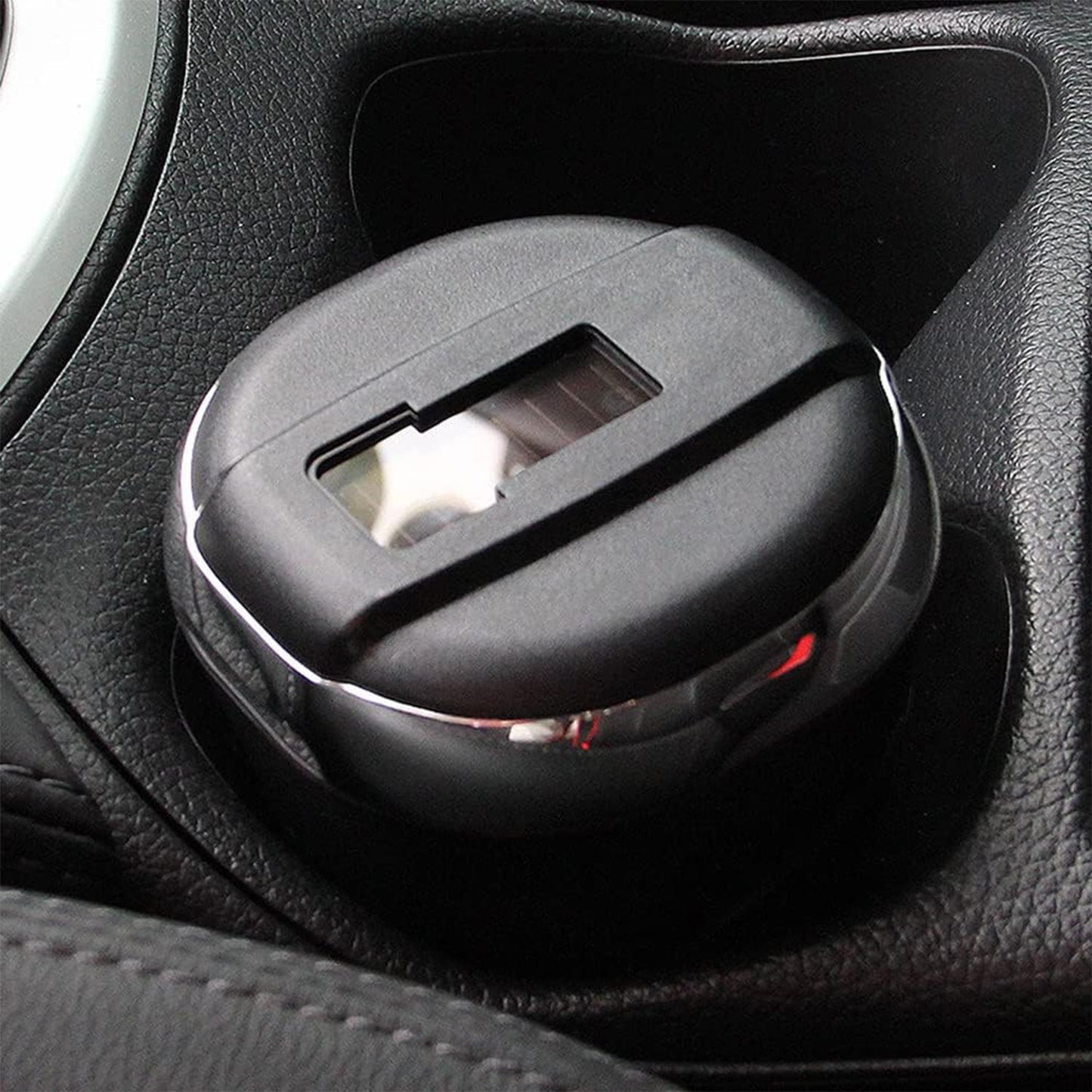 Solar Powered LED Car Ashtray with Flip Lid (1 Pc)