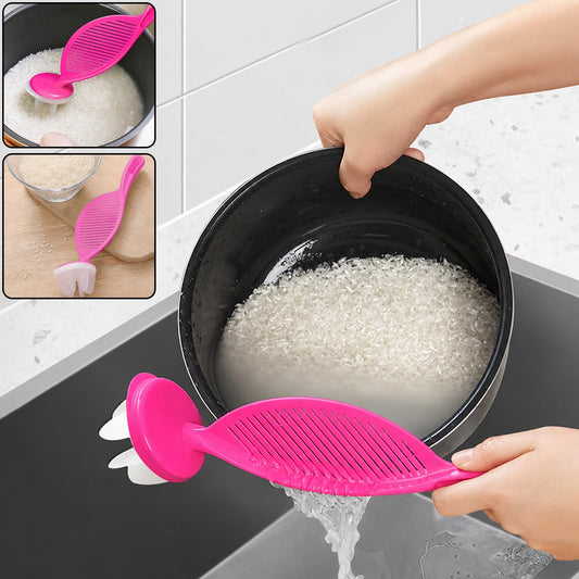 Long Handle Kitchen Strainer Spoon for Rice & Vegetable Prep