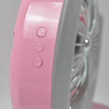 Airvanta fan displaying its multi-color LED ambient light feature.