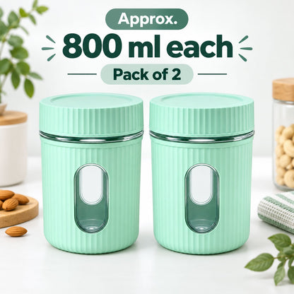Kitchen Storage Container Set – Airtight 2-Pc 750 ML Set