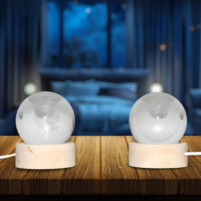 3D Crystal Ball lamps With Base (1 Pc / Mix Design)