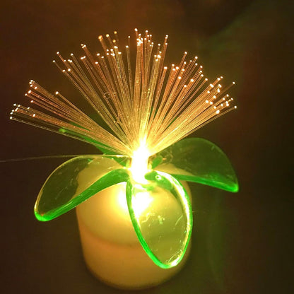 Fiber Optic Light, Mini Color Change LED Table Centerpieces, Light Up Candle, Diwali - Pack of 12