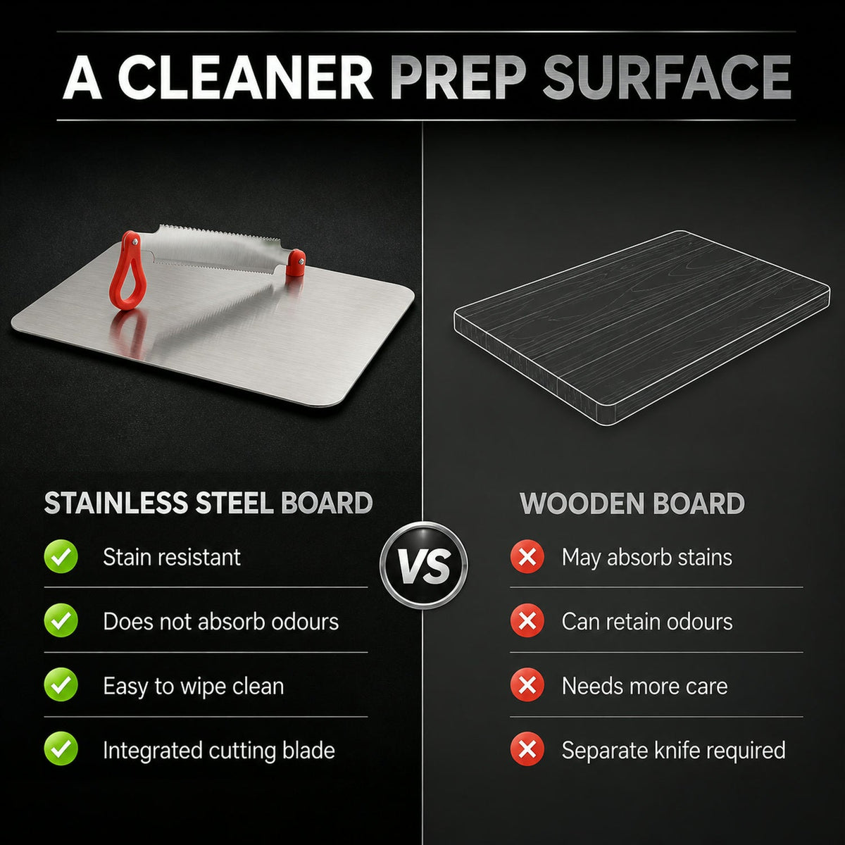 Stainless Steel Multipurpose Chopping Board – Hygienic & Durable for Kitchen