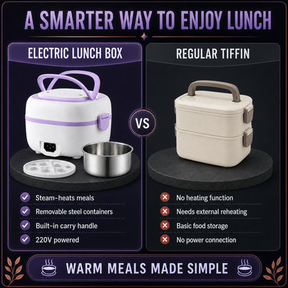 Electric Lunch Box – Portable Food Warmer with Steel | Lunchie Bunchie