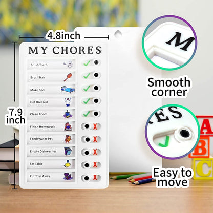 Portable My Chores Home Note Board Management Planning Memo Boards Reminding Time. (Size :- 20x12Cm)