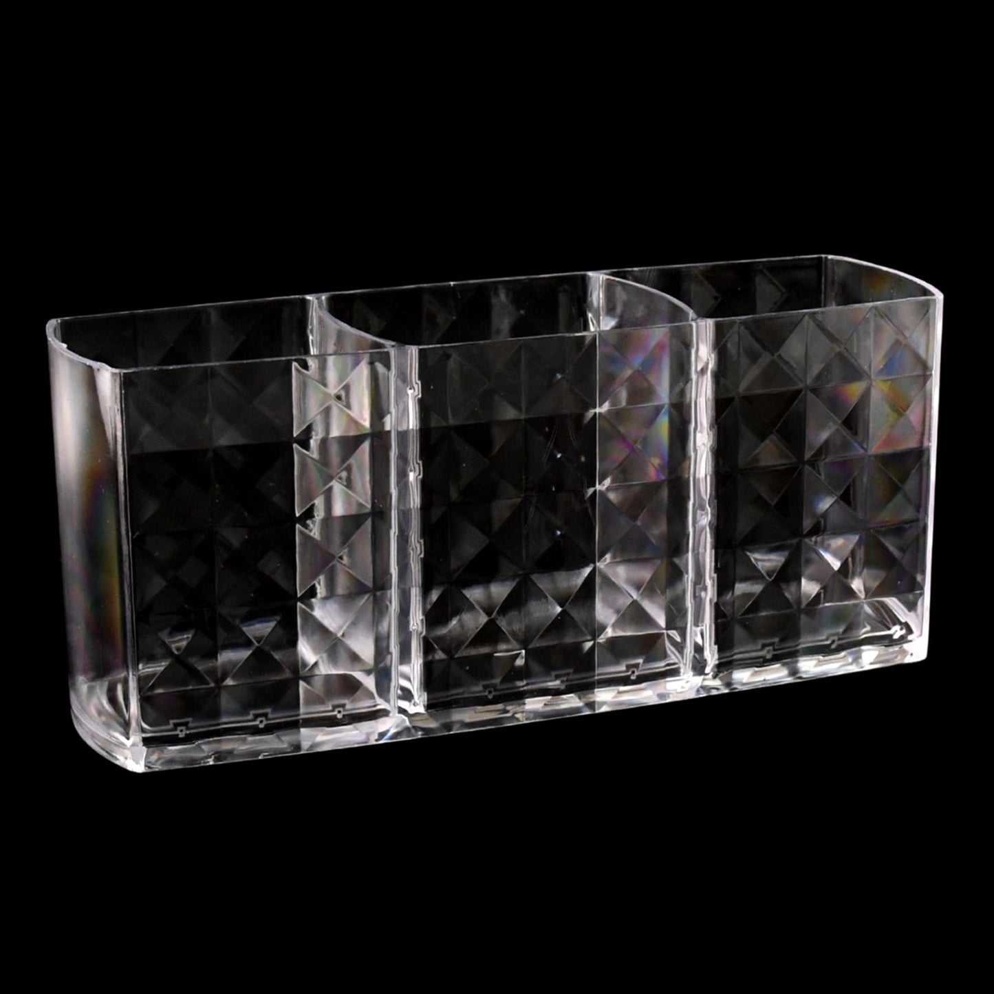 Clear Acrylic 3-Slot Brush Organizer