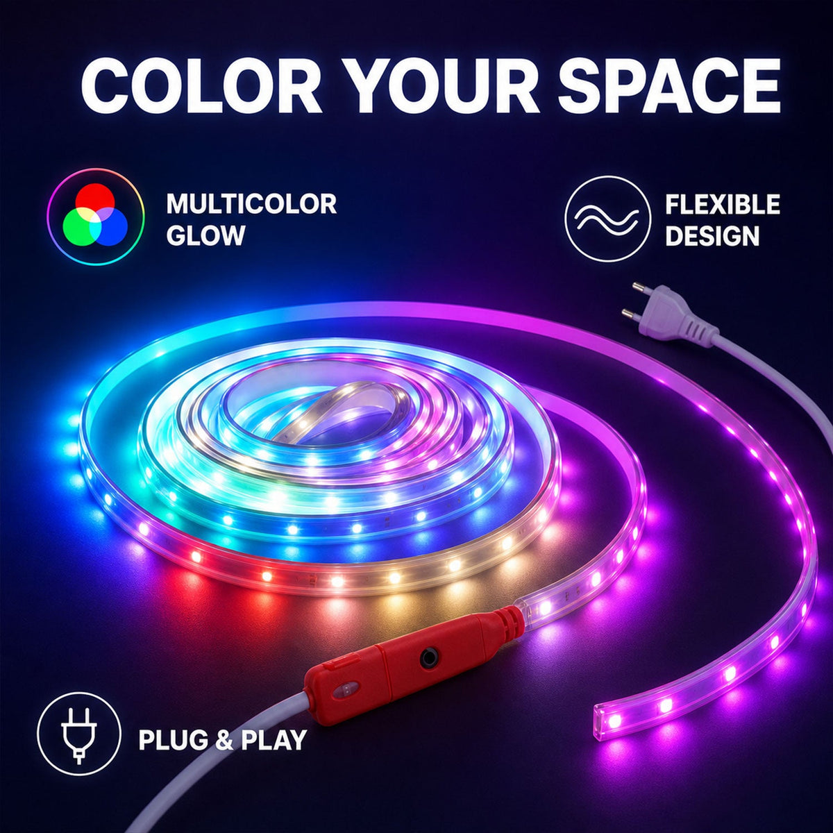 Rope light length 10 metres