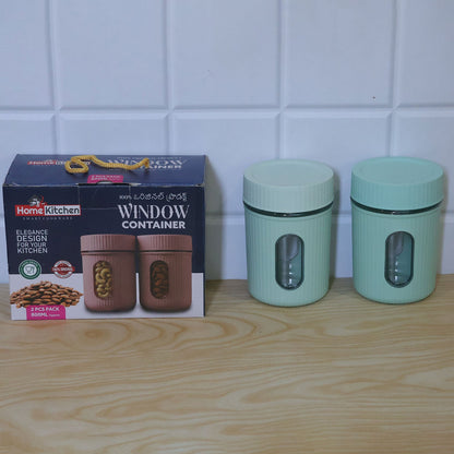 Kitchen Storage Container Set – Airtight 2-Pc 750 ML Set