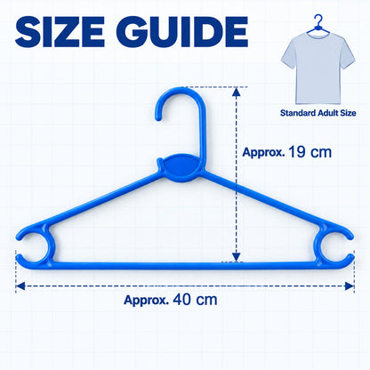 Plastic Clothes Hangers – Durable & Space-Saving Set of 6