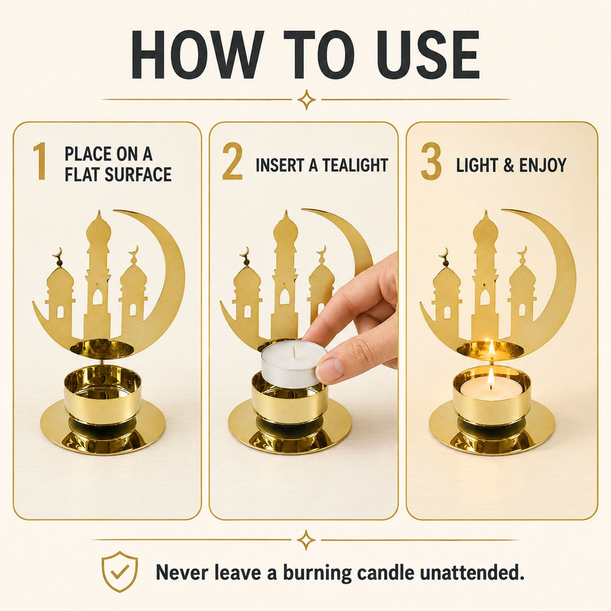 Tealight candle holder decor use