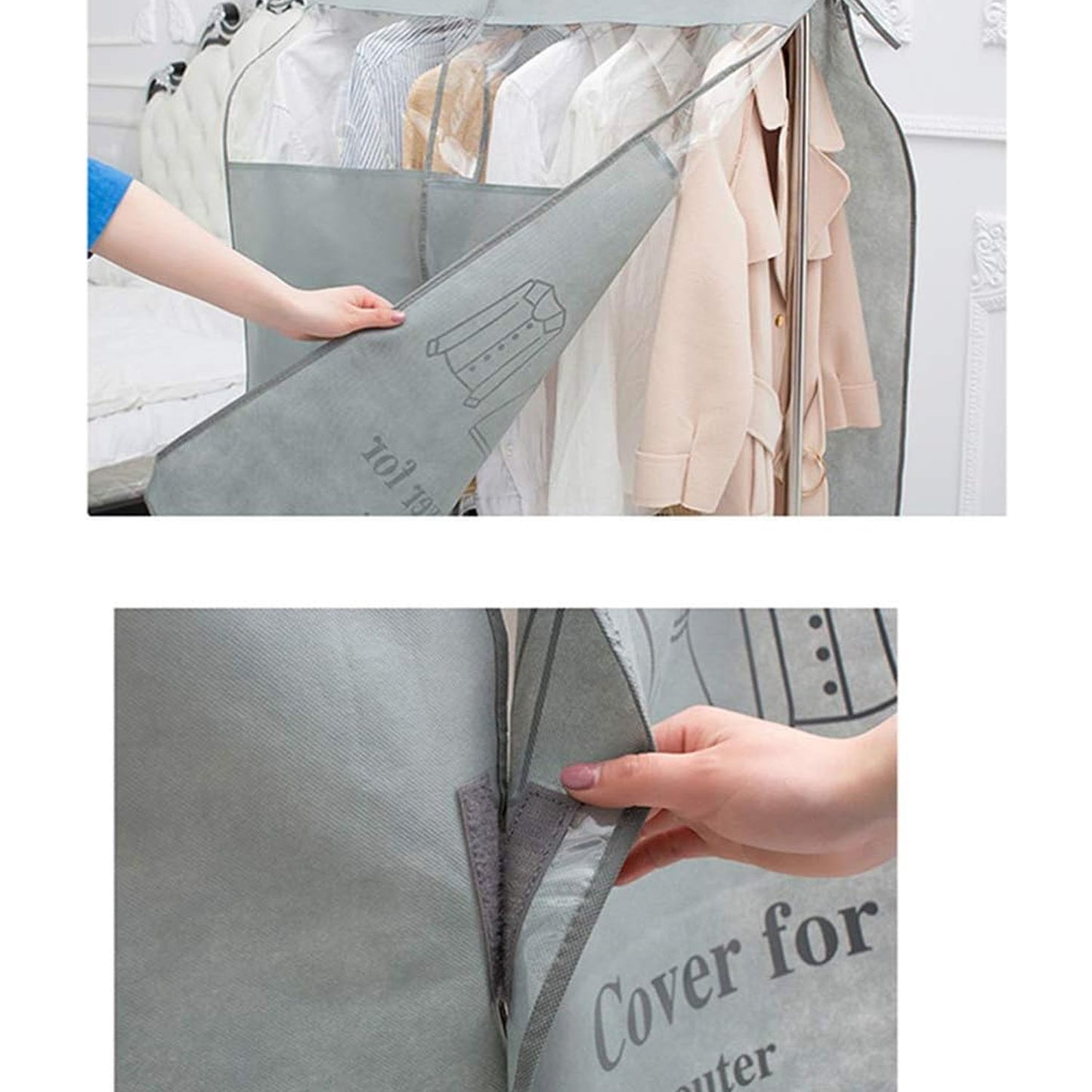 Hanging Garment Dust Cover for Clothes Rack (1 Pc)