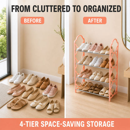 Folding Shoe Rack – 4-Layer Space Saver | India