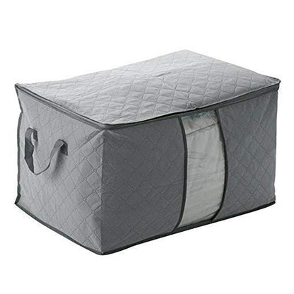 Premium Quilted Foldable Storage Bag with Transparent Window