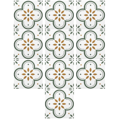 Peel and Stick Floor Tiles Kitchen / Bathroom Backsplash Sticker Detachable Waterproof DIY Tile Stickers for Wall Decoration Tiles Home Decoration (8x8 Inch / 1 pc Tiles)