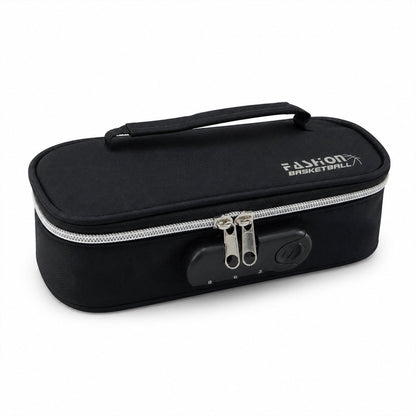 4 Layer Zipper Stationery Pouch Pencil Case with Combination Lock for Students