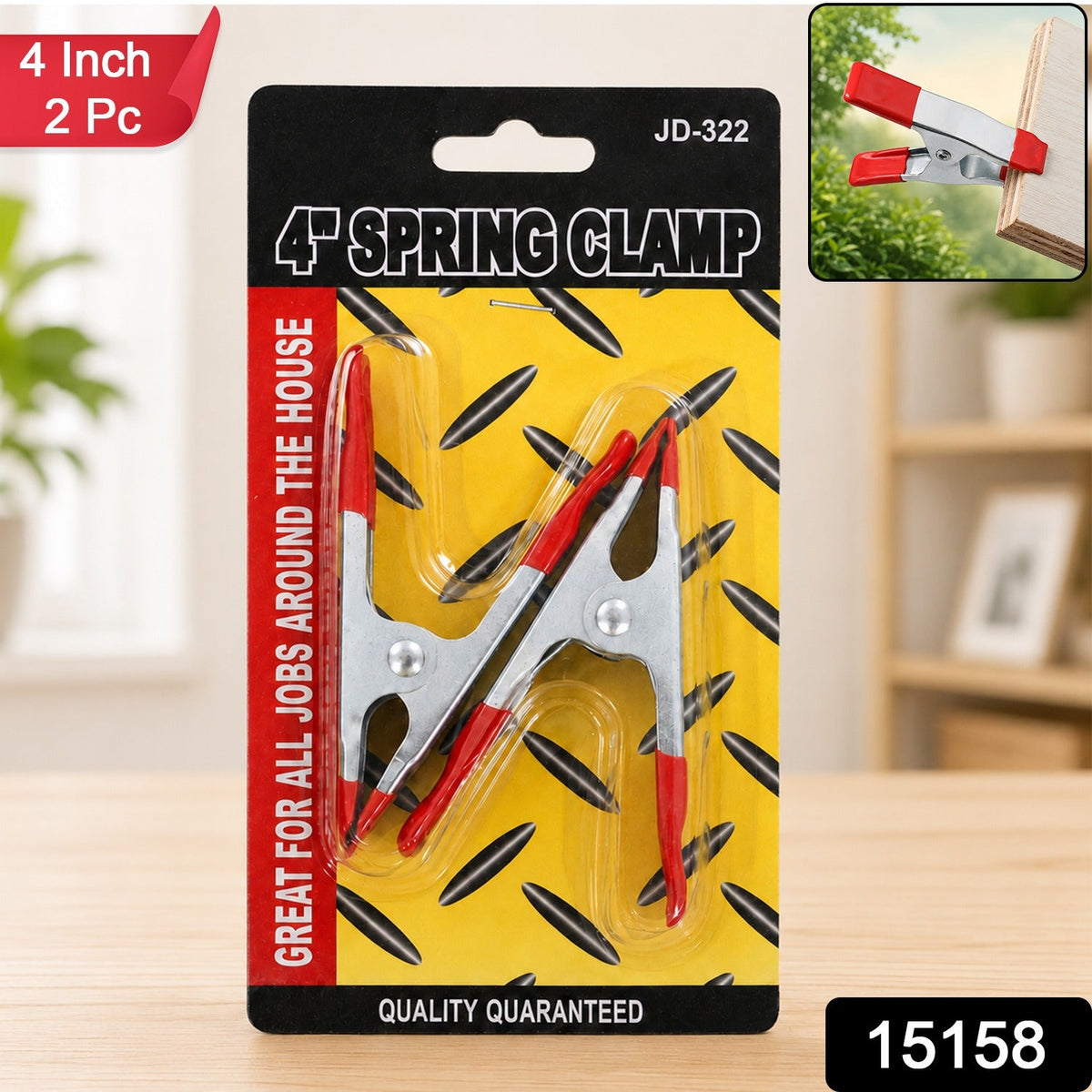 4 Inch Metal Spring Clamps - Strong Grip for Home & DIY