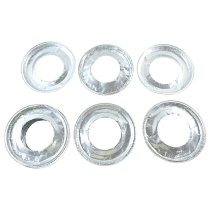 Gas burner covers on white background