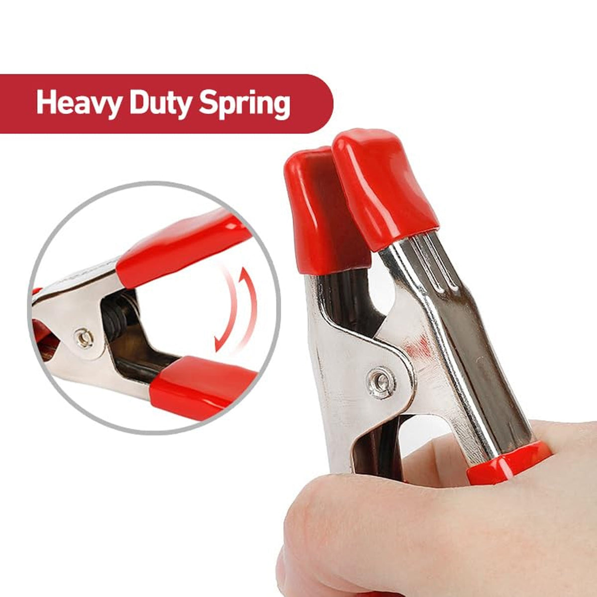 Heavy duty metal spring clamp mechanism