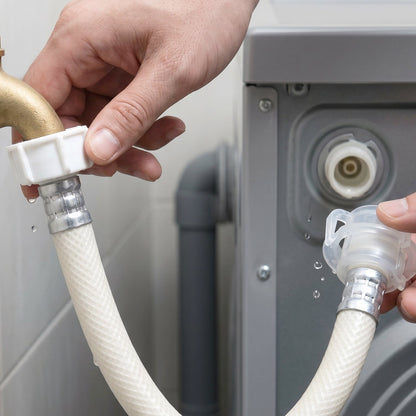 Flexible hose pipe white bg