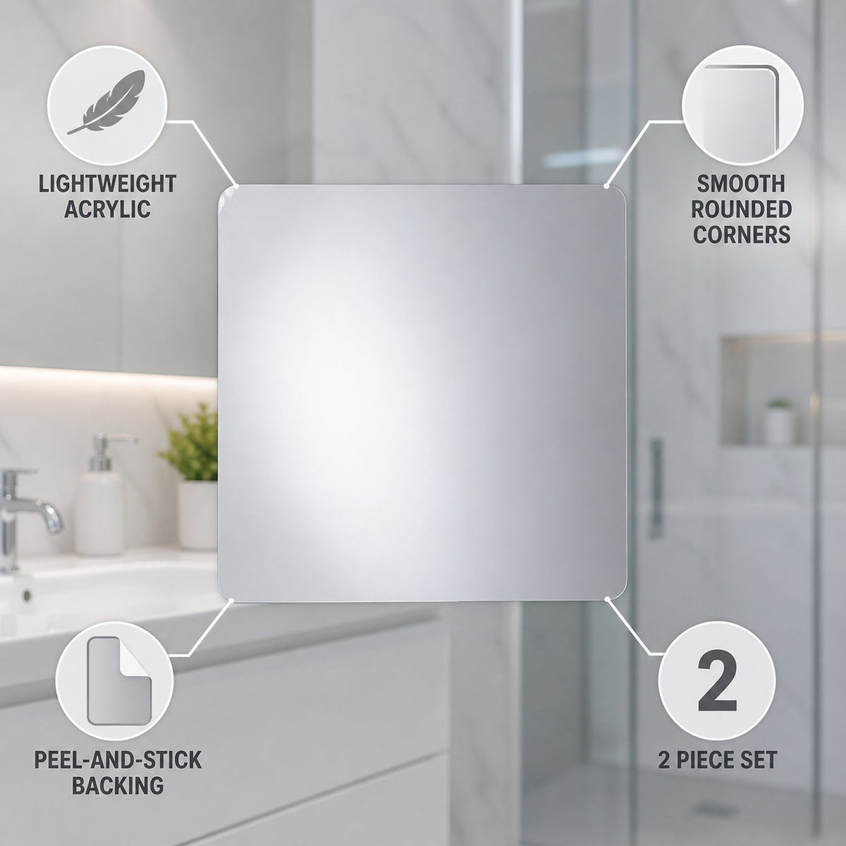 Mirror sticker feature view
