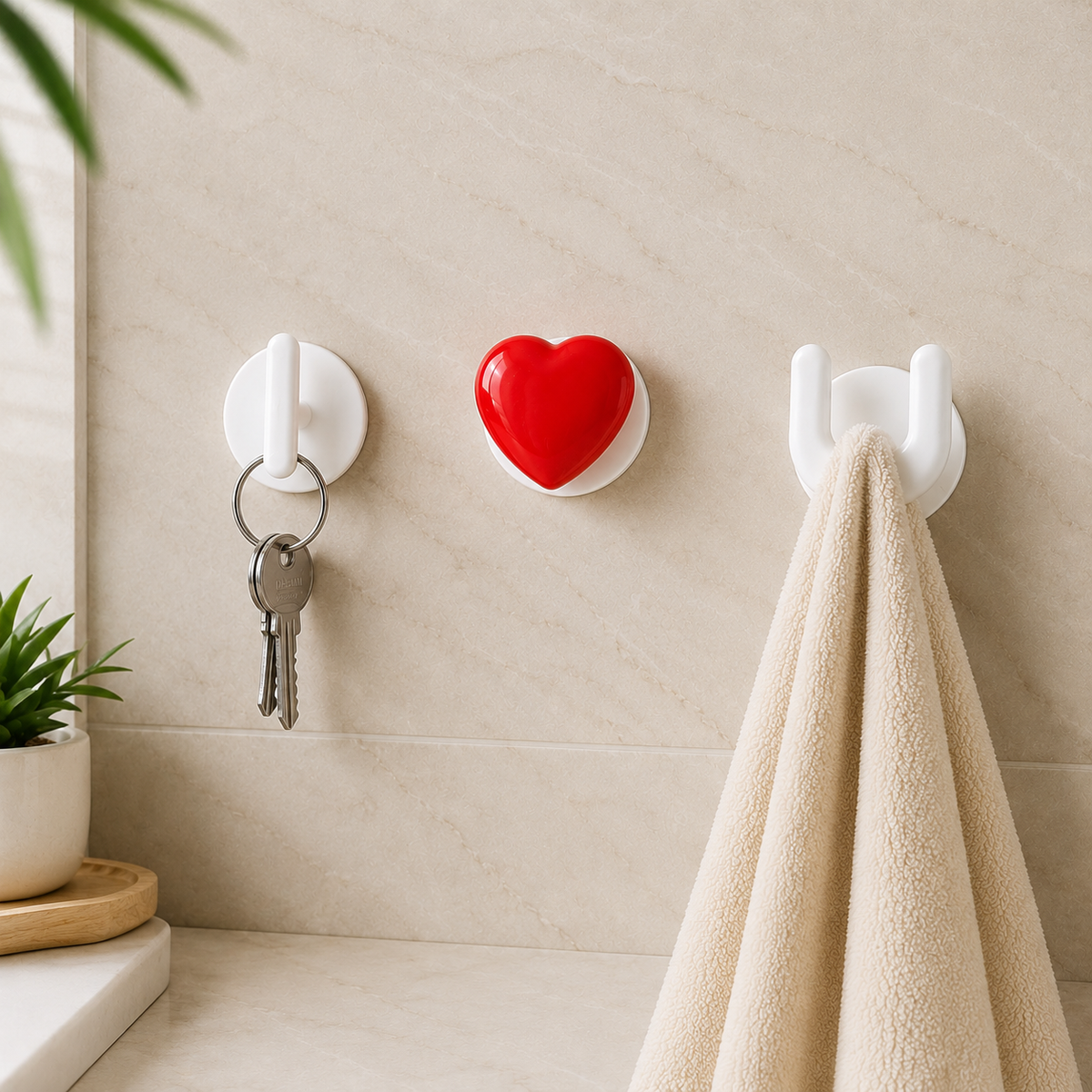 Adhesive Wall Hook Set – Strong Grip & Reusable Utility Hooks