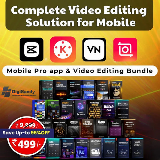 MOBILE VIDEO EDITING BUNDLE | Pro Android Apps + Video Editing Assets | Lifetime Access