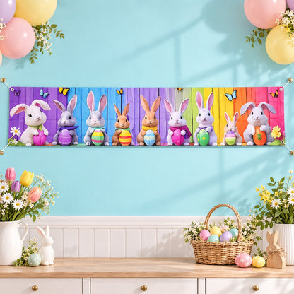 Easter bunny egg decoration backdrop curtain