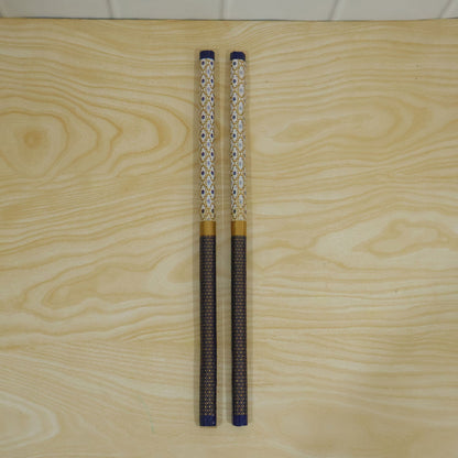 Live photo of wooden base Dandiya stick 2 Pc set