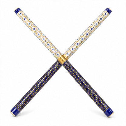 Wooden Dandiya stick 2 Pc set on white background