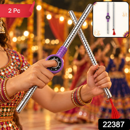 Steel base Dandiya stick 2 piece set SKU 22387