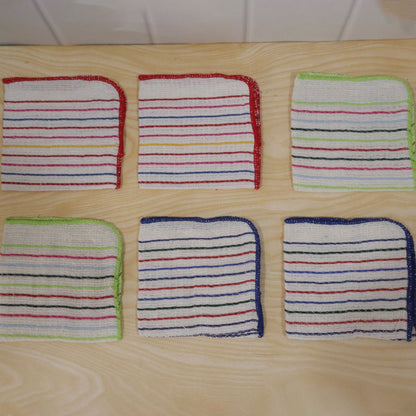 Checked cotton dish cloth raw product view