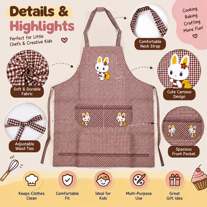 Cartoon apron front pockets