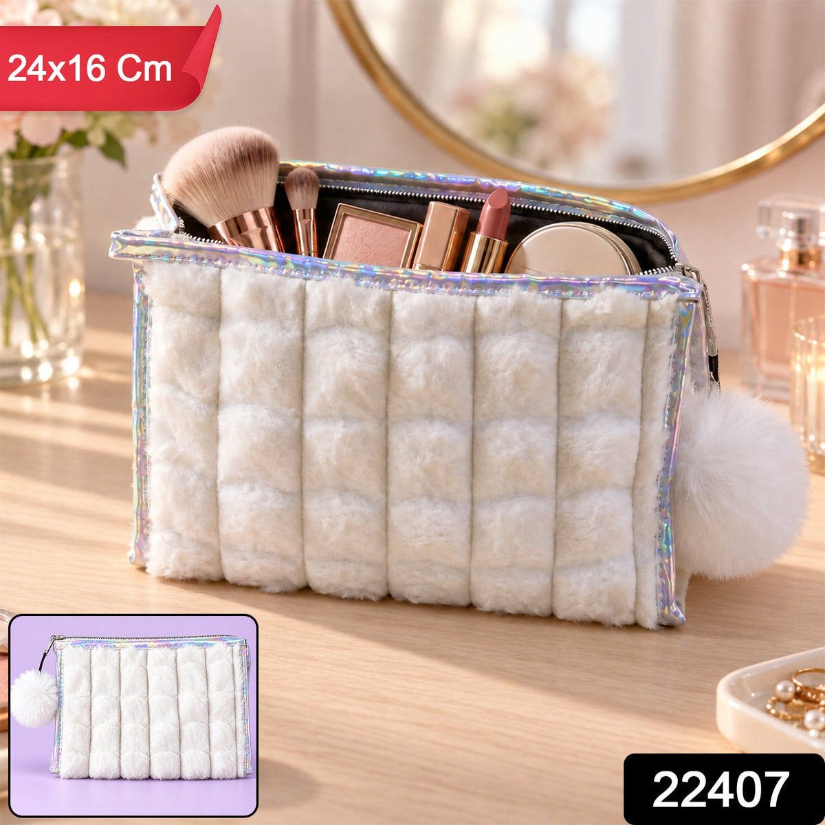 Makeup zipper pouch pack