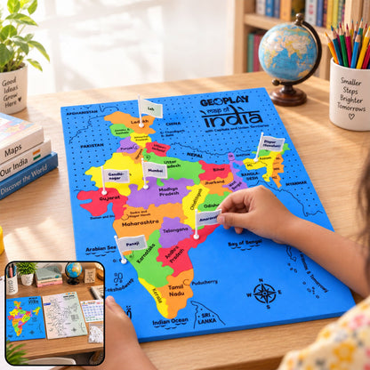 Map puzzle capital flag activity