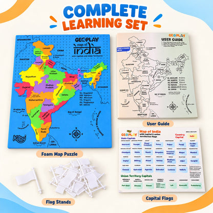 India map puzzle white bg