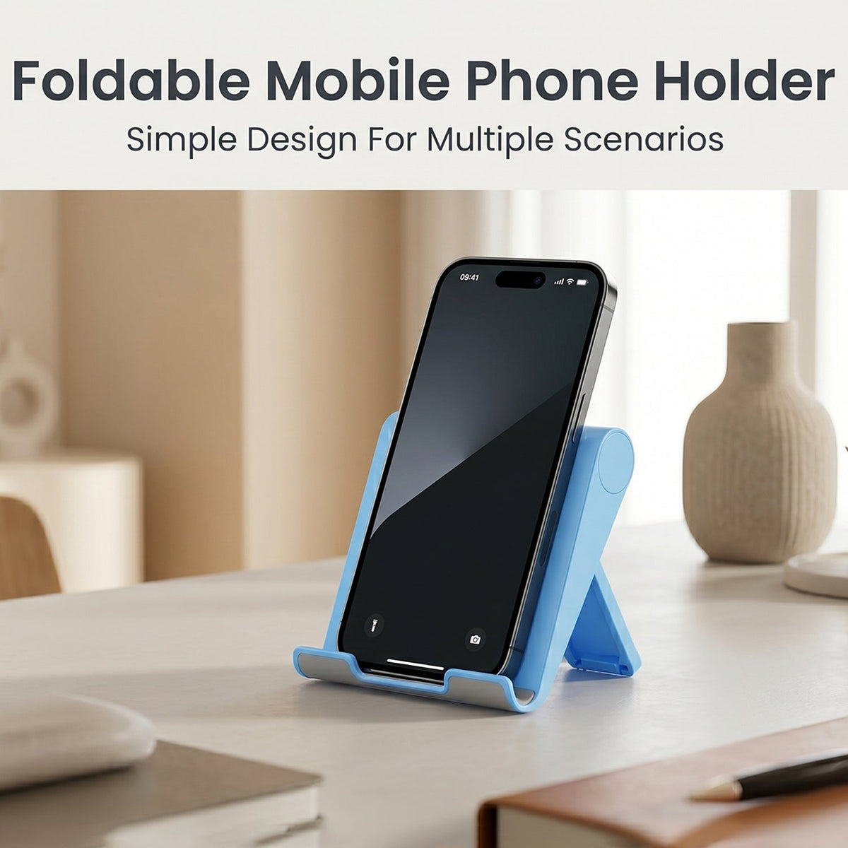 Foldable Mobile Phone Stand for Video Calls, Watching Videos and Classes (1 Pc)
