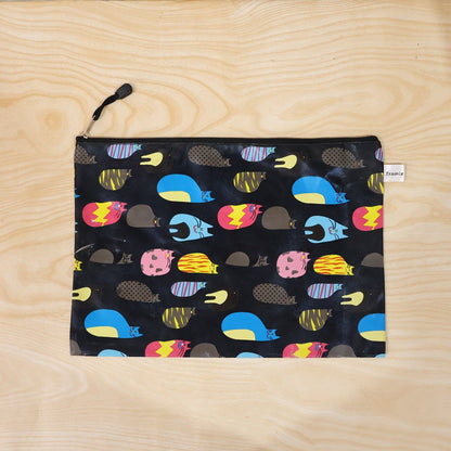 Lightweight waterproof zip pouch for cosmetics, stationery, and essentials
