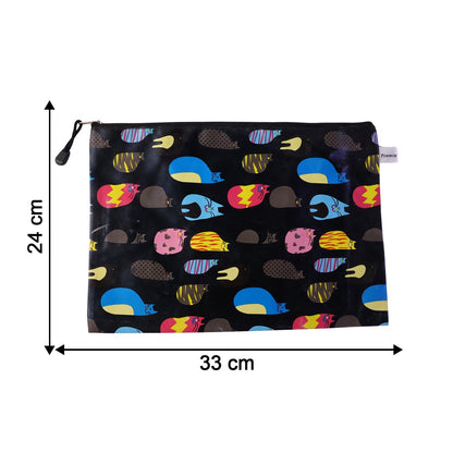 Durable waterproof zip pouch for travel, office, or home use