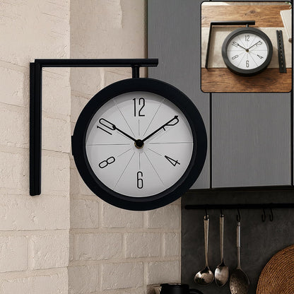 Modern double sided railway station wall clock