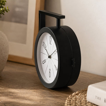 Round wall clock side profile
