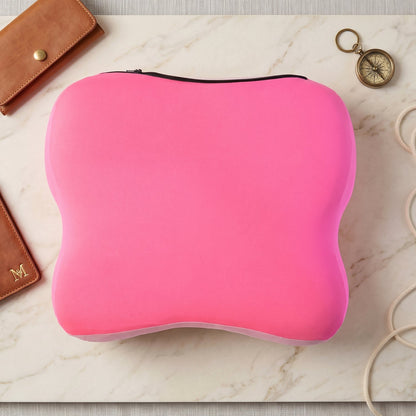 Memory foam comfort cushion flat lay