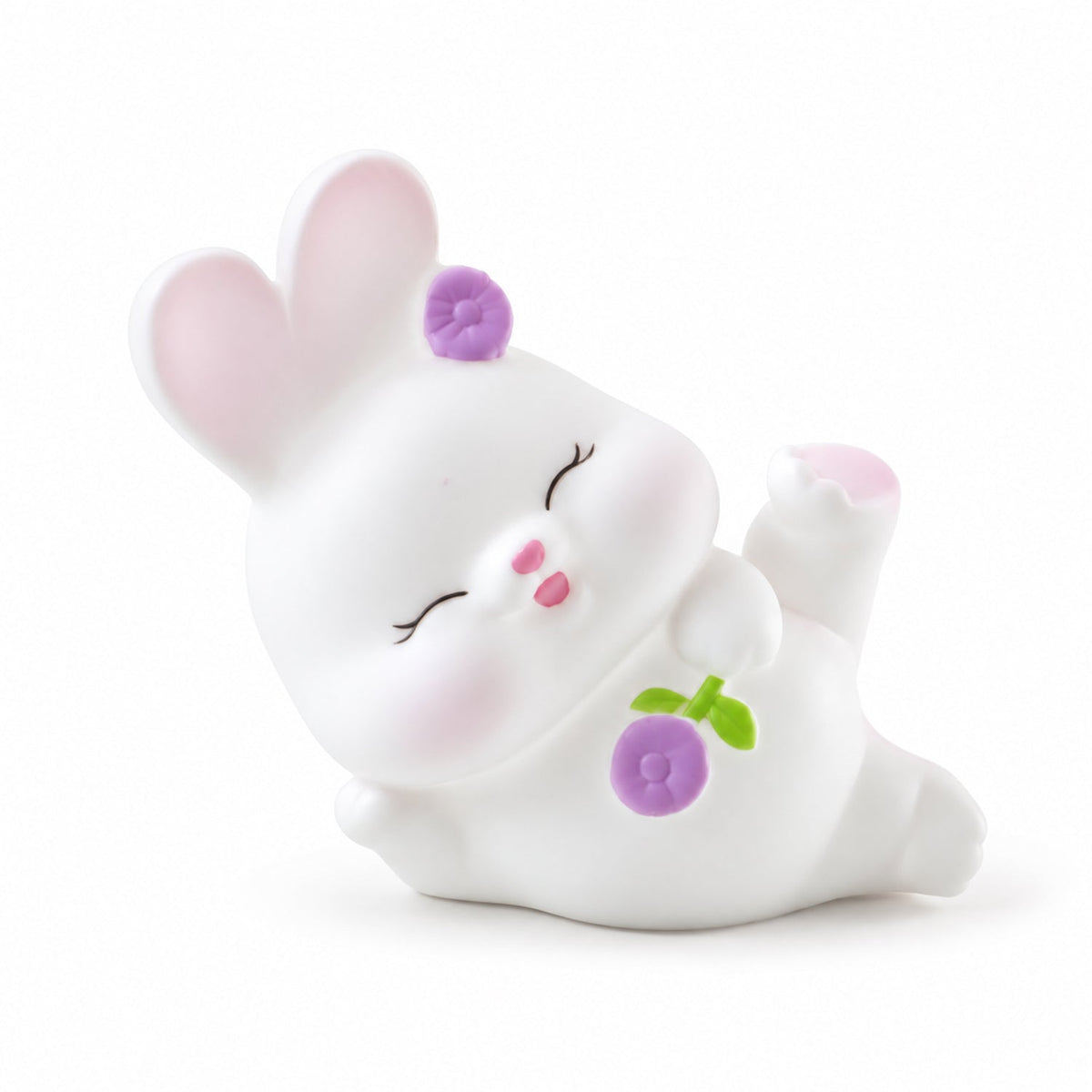 Side view of the cute reclining rabbit night light