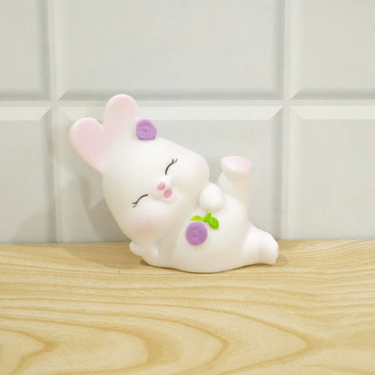 Reclining rabbit night light used as room decor