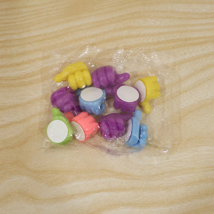 Live photo of the actual plastic packaging for the wire holder clips