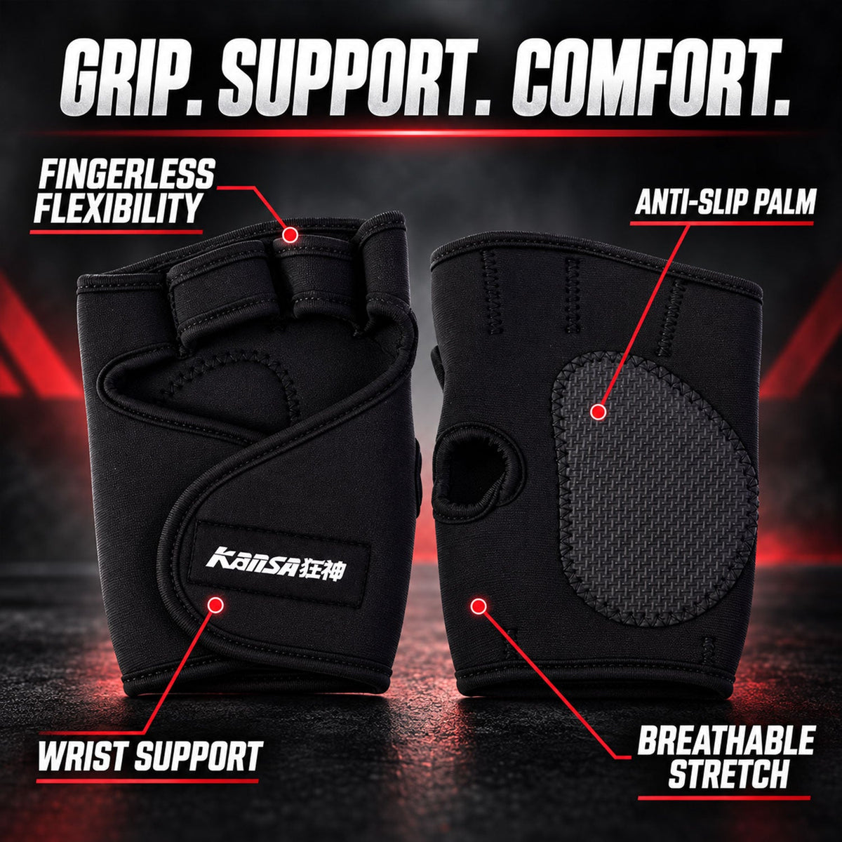 Gym gloves feature view
