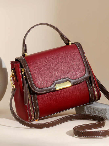 Genuine Leather Tote Bags for Women Top-Handle Handbags and Purses Shoulder Bags Crossbody Bag with Adjustable Strap (Blue)
