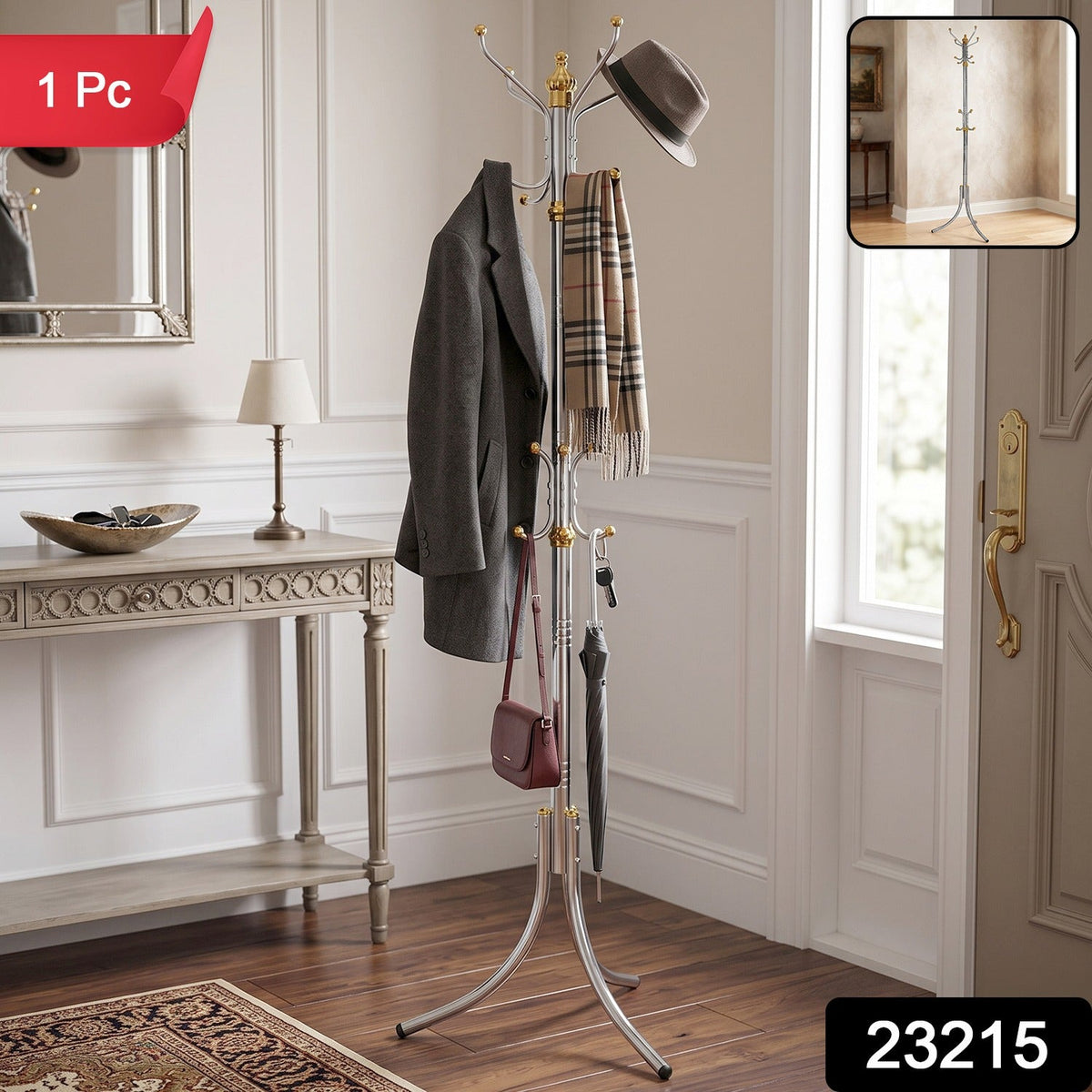 Multi Hook Metal Cloth Hanger Stand for Clothes Organisation at Home